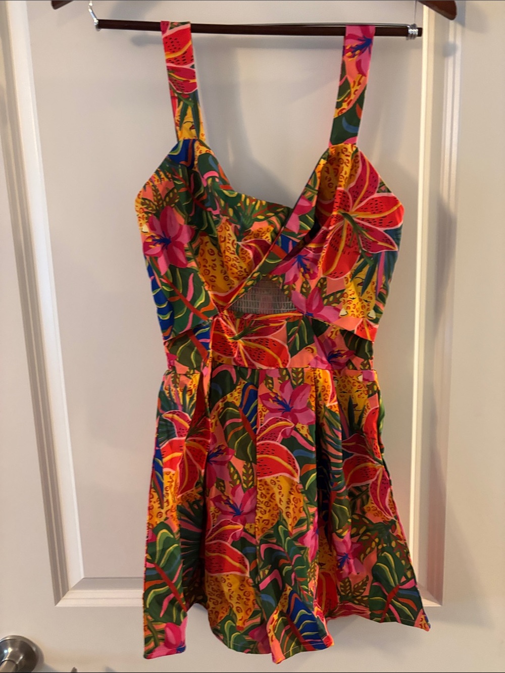 SHEIN Tropical Floral Multicolor Romper